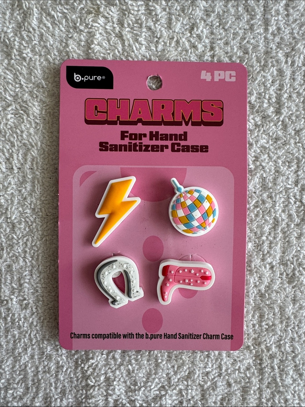 B.pure Hand Sanitizer Case Charms 4 Pack